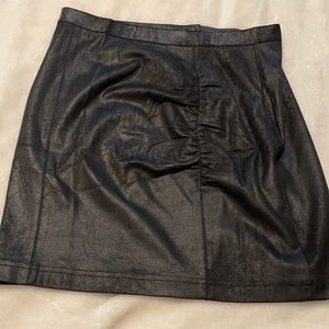 Free People Fax Leather Skirt